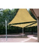 AluSimplE Sonnensegelmast aus Aluminium, Höhenverstellbar Mit