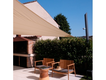 Alu-SimplE Sonnensegelmast aus Aluminium, Höhenverstellbar Mit Gleitschiene