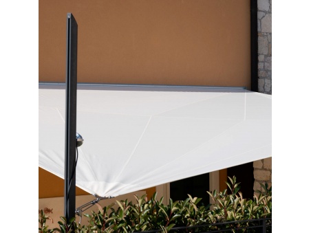 AluSimplE Sonnensegelmast aus Aluminium, Höhenverstellbar Mit