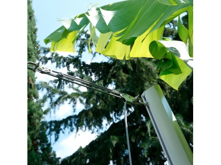 Alu-SimplE Sonnensegelmast aus Aluminium, Höhenverstellbar Mit Gleitschiene