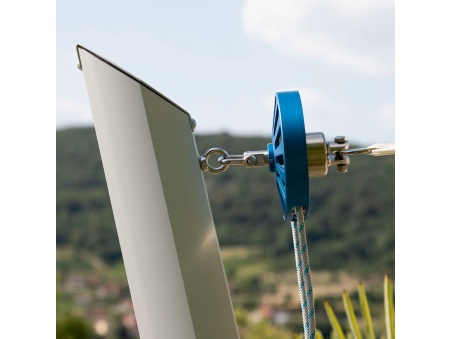 Alu-SimplE Sonnensegelmast aus Aluminium, Höhenverstellbar Mit Gleitschiene