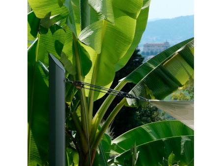 Alu-SimplE Sonnensegelmast aus Aluminium, Höhenverstellbar Mit Gleitschiene