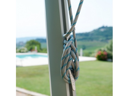 Alu-SimplE Sonnensegelmast aus Aluminium, Höhenverstellbar Mit Gleitschiene