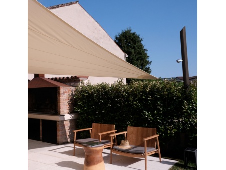 Alu-SimplE Sonnensegelmast aus Aluminium, Höhenverstellbar Mit Gleitschiene