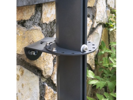 Alu-SimplE Sonnensegelmast aus Aluminium, Höhenverstellbar Mit Gleitschiene