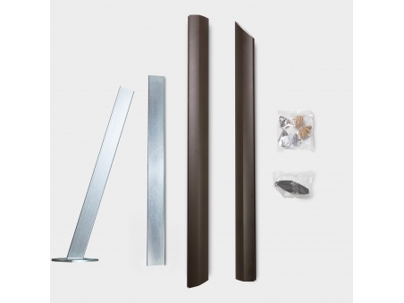 Alu-SimplE Sonnensegelmast aus Aluminium, Höhenverstellbar Mit Gleitschiene