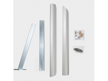 Alu-SimplE Sonnensegelmast aus Aluminium, Höhenverstellbar Mit Gleitschiene