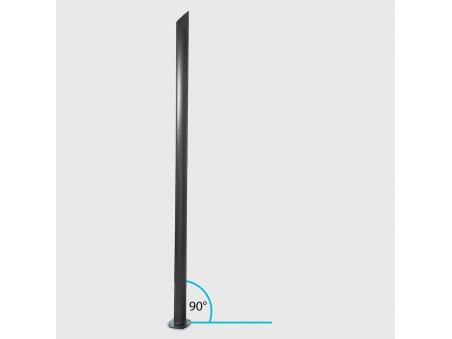 Alu-SimplE Sonnensegelmast aus Aluminium, Höhenverstellbar Mit Gleitschiene