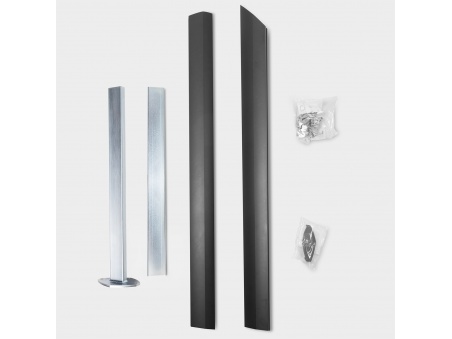 Alu-SimplE Sonnensegelmast aus Aluminium, Höhenverstellbar Mit Gleitschiene