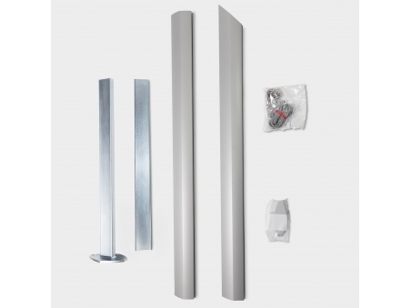 Alu-SimplE Sonnensegelmast aus Aluminium, Höhenverstellbar Mit Gleitschiene