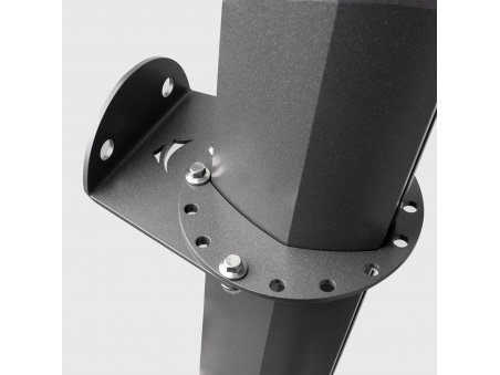 Alu-SimplE Sonnensegelmast aus Aluminium, Höhenverstellbar Mit Gleitschiene