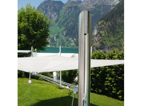 EZ Mast Edelstahl - der AISI 304 Edelstahl-Mast für Sonnensegel