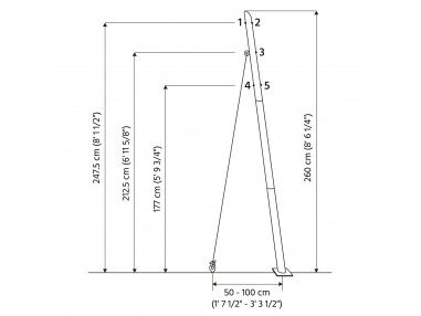EZ Mast Edelstahl der AISI 304 EdelstahlMast für Sonnensegel Maanta