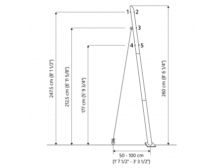 EZ Mast Edelstahl - der AISI 304 Edelstahl-Mast für Sonnensegel