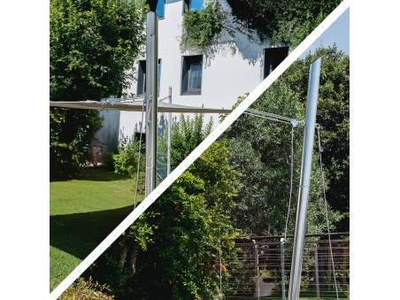 EZ Mast Edelstahl - der AISI 304 Edelstahl-Mast für Sonnensegel