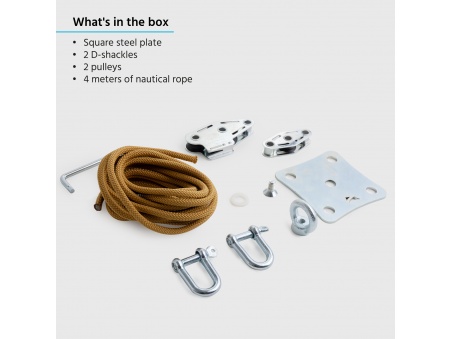 Wandbefestigungskit Muscle x3 Für Sonnensegel mit Zugkraftverstärker durch Flaschenzug