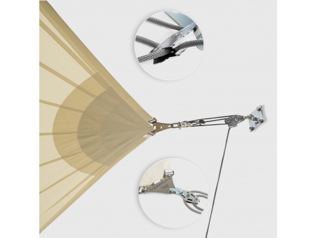 Wandbefestigungskit Muscle x3 Für Sonnensegel mit Zugkraftverstärker durch Flaschenzug