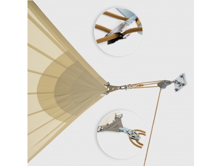 Wandbefestigungskit Muscle x3 Für Sonnensegel mit Zugkraftverstärker durch Flaschenzug