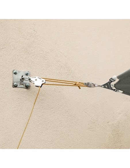 Wandbefestigungskit Muscle x3 Für Sonnensegel mit Zugkraftverstärker durch Flaschenzug