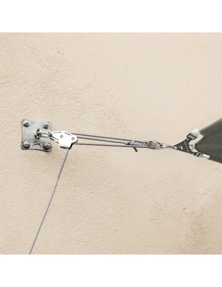 Wandbefestigungskit Muscle x3 Für Sonnensegel mit Zugkraftverstärker durch Flaschenzug