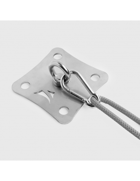 Kit Wandbefestigung SimplE Für Sonnensegel 1 Spanner, 1 Platte und 2m Segeltau