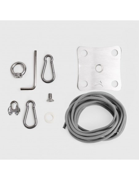 Kit Wandbefestigung SimplE Für Sonnensegel 1 Spanner, 1 Platte und 2m Segeltau
