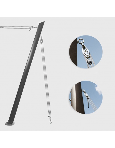 Abspannungskit Muscle x3 zur Verstärkung von Sonnensegelmasten