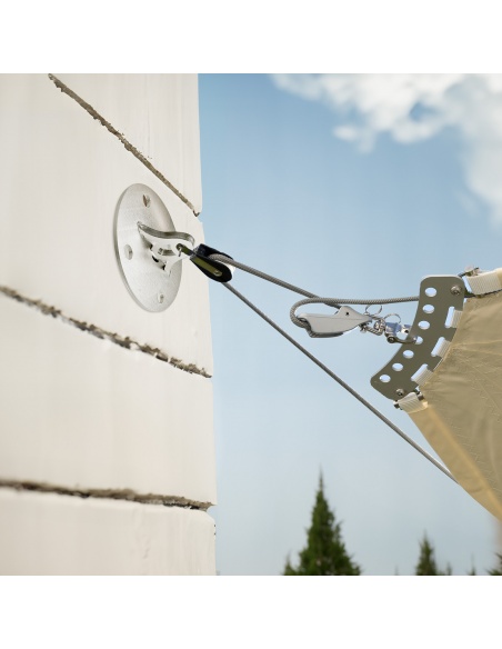 Wandplatte für die Befestigung von Zefira Segelecken