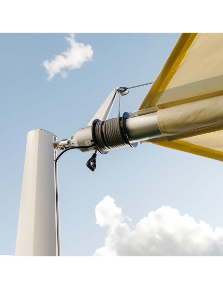 Alu Simple: Der Mast für Ihr motorisiertes aufrollbares Sonnensegel Zefira