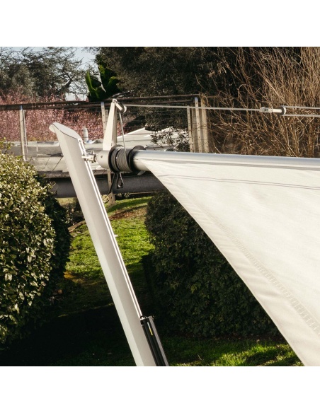 Alu Simple: Der Mast für Ihr motorisiertes aufrollbares Sonnensegel Zefira