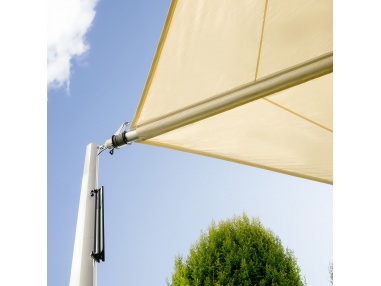 Alu Simple Kit für Zefira - Der robuste Mast für motorisierte Segel
 Neigungswinkel Mast-Mast mit 90° Bodenplatte 88° Finish-Anthracite Alu simple