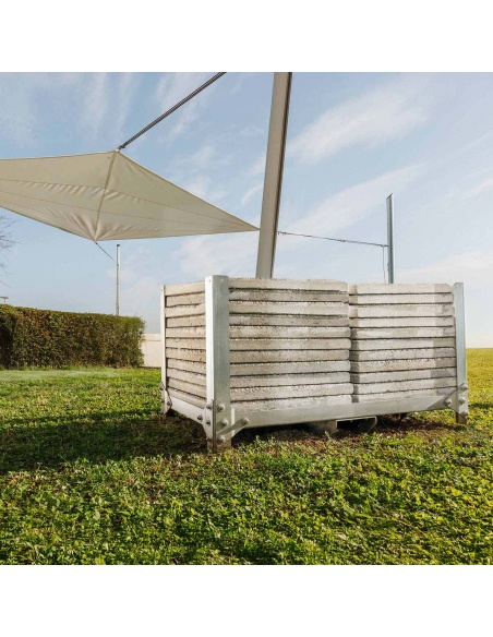 Easy Ballast: Ballastfuß für Sonnensegelmasten | Maanta