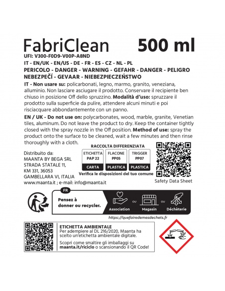 FabriClean: der Reiniger für Maanta-Sonnensegel