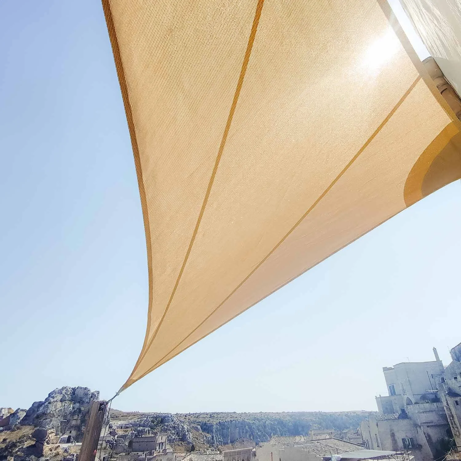 SolariA luftdurchlässig - unser beste Sonnensegel mit Radialschnitt 2