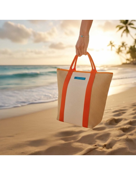 Strandtasche Geflochten Aus Segeltuch: Recycling, Upcycling