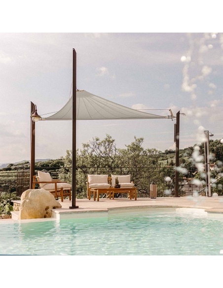 Zefira Automatisch Aufrollbares Sonnensegel, elektrisch mit Solarpanel