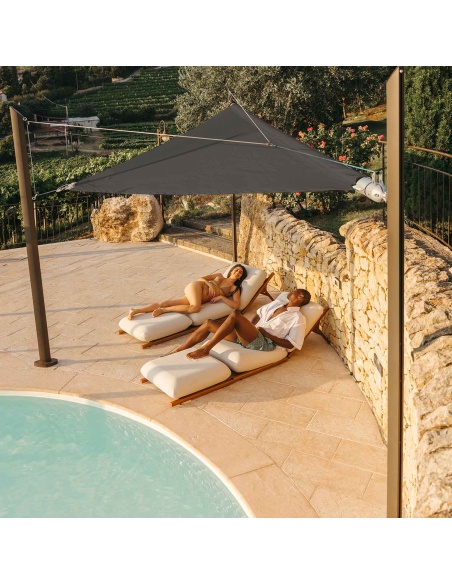 Zefira Automatisch Aufrollbares Sonnensegel, elektrisch mit Solarpanel