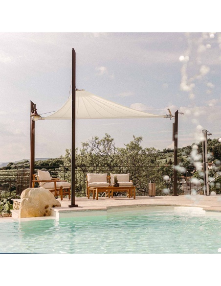 Zefira Automatisch Aufrollbares Sonnensegel, elektrisch mit Solarpanel