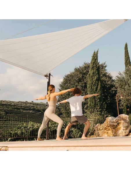 Zefira Automatisch Aufrollbares Sonnensegel, elektrisch mit Solarpanel