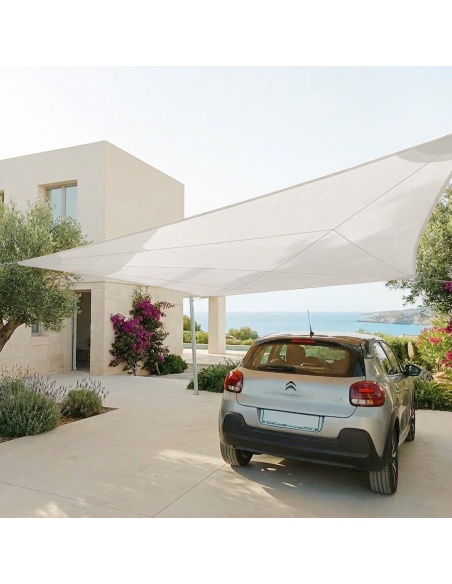 SolariA luftdurchlässig - unser beste Sonnensegel mit Radialschnitt