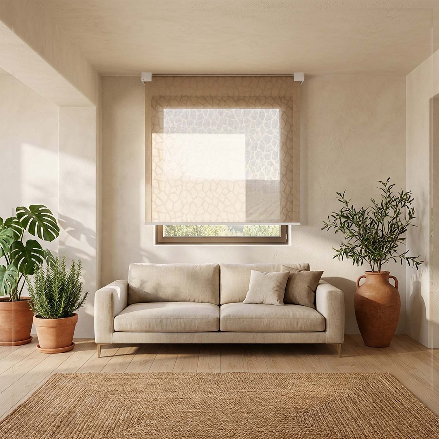 Recta: Rollo mit geometrischer Designplatte