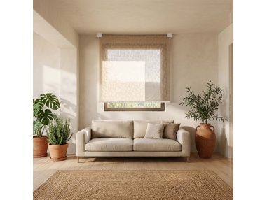 Recta: Rollo mit geometrischer Designplatte