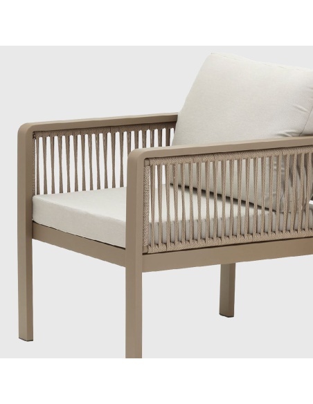 Genova: Handgefertigte Gartenlounge mit handgeflochtenem Seil