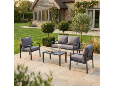 Siena Gartenlounge Set aus Aluminium modern