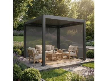 Manual Zip Screen - ZIP-Senkrechtmarkise für Pergola Lyra T6