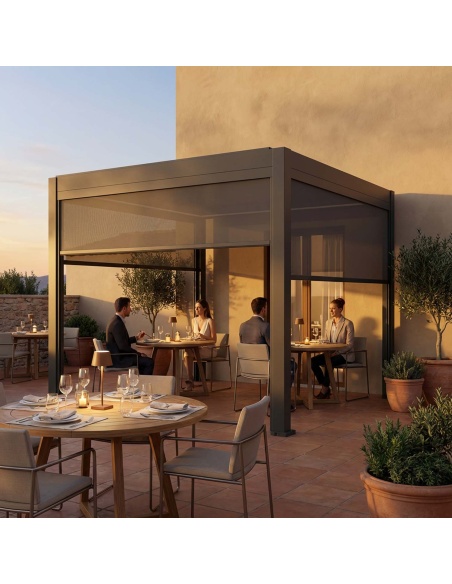 Manual Zip Screen - ZIP-Senkrechtmarkise für Pergola Lyra T6