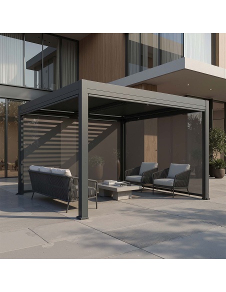 Manual Zip Screen - ZIP-Senkrechtmarkise für Pergola Lyra T6