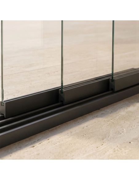 Glasschiebetüren für Lyra T6 - Pergola mit Glas geschlossen