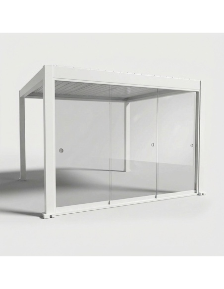 Glasschiebetüren für Lyra T6 - Pergola mit Glas geschlossen