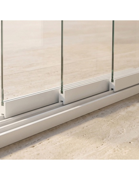 Glasschiebetüren für Lyra T6 - Pergola mit Glas geschlossen
